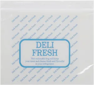 Zip Lock Deli Bags Saddle Style 1.25 mil HDPE Plastic Clear Imprinted - 10 1/2"L x 8"H 1000 Per Case
