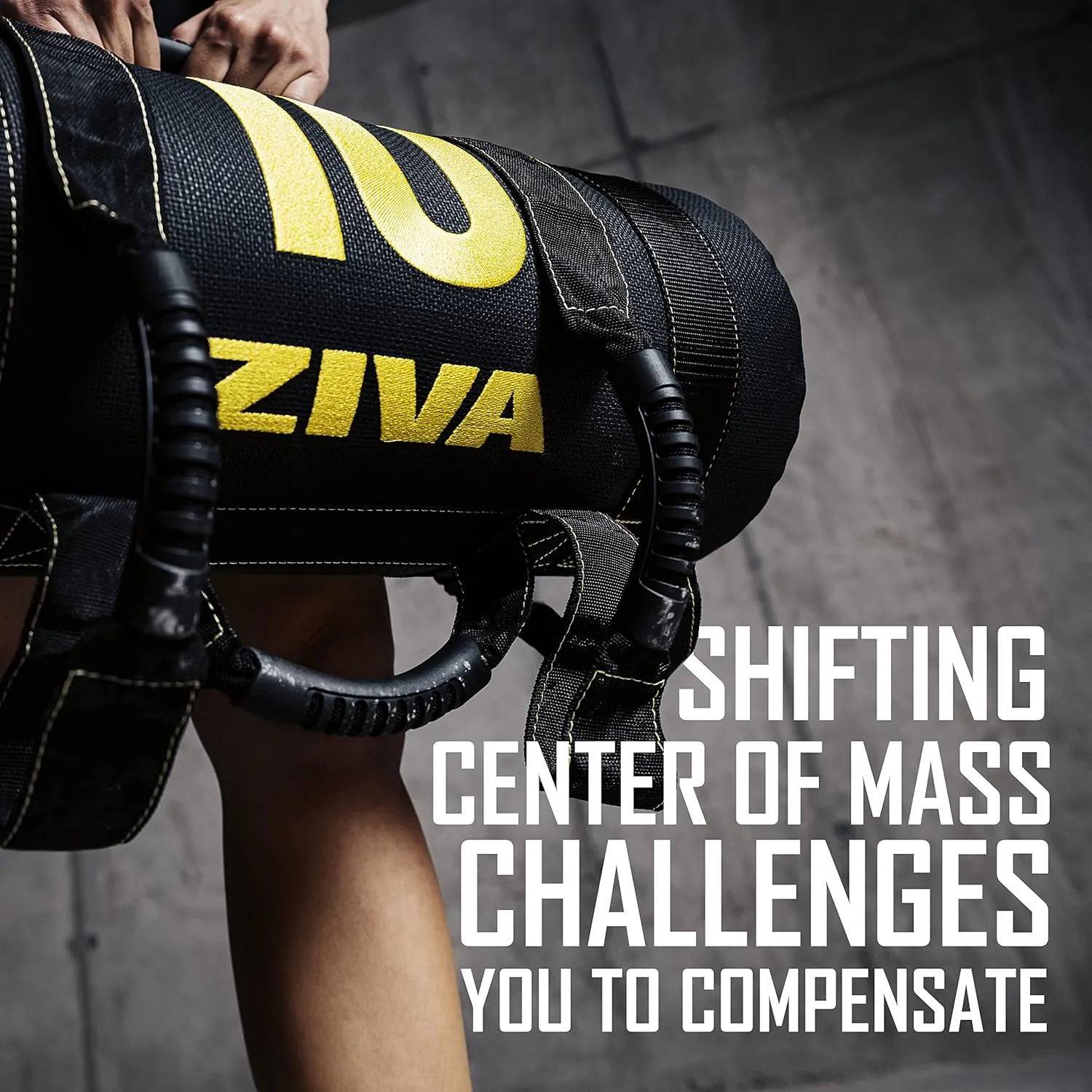 ZIVA Power Sandbag – Pre-Weighted Training Bag with Multiple Handles for Full-Body Strength & Conditioning – Heavy-Duty, No-Fill Needed (10–50 lb)