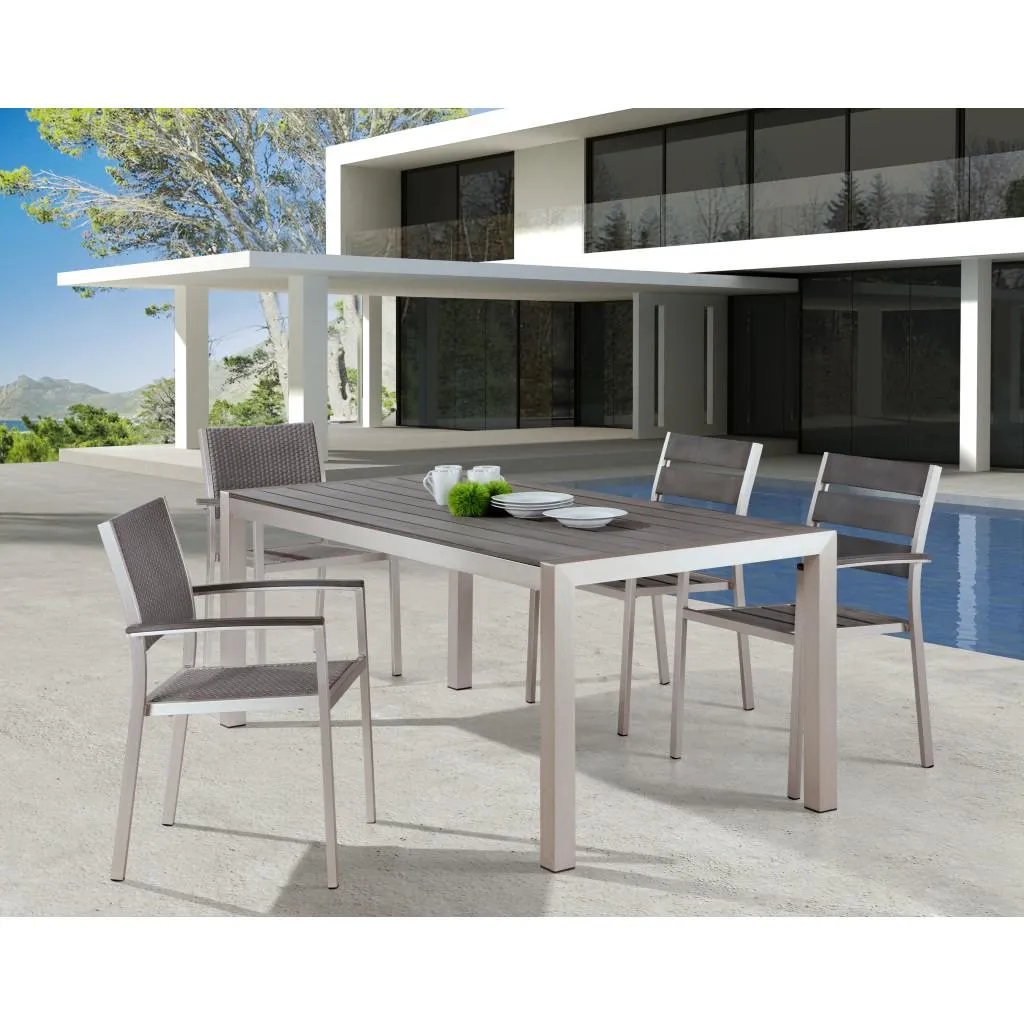 Zuo Metropolitan Dining Armchair (Set Of 2) Gray & Silver