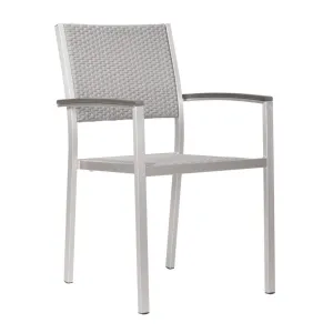 Zuo Metropolitan Dining Armchair (Set Of 2) Gray & Silver